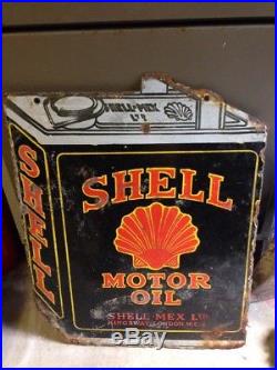 Old Vintage Original Shell Motor Oil Enamel Sign