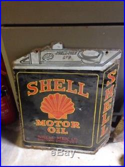 Old Vintage Original Shell Motor Oil Enamel Sign
