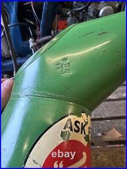 One Pint Filtrate Motor Oil Pourer Petrol Jug Garage Vintage Enamel Sign