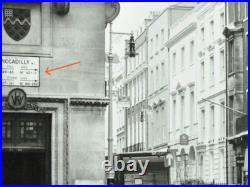 Original 1940s Enamel London Street Sign Piccadilly W1 City of Westminster