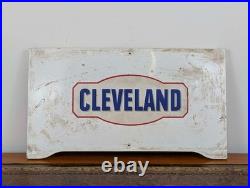 Original 1950s Cleveland petrol enamel sign vintage UK garage advert