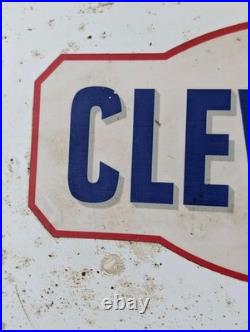 Original 1950s Cleveland petrol enamel sign vintage UK garage advert