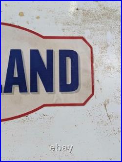 Original 1950s Cleveland petrol enamel sign vintage UK garage advert