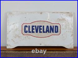 Original 1950s Cleveland petrol enamel sign vintage UK garage advert
