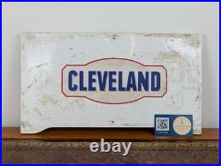 Original 1950s Cleveland petrol enamel sign vintage UK garage advert