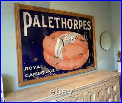 Original Antique Vintage Enamelled Sign Palethorpes Sausages 196cm x 134cm