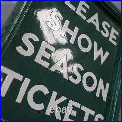 Original Antique Vintage Season Tickets Southern Rail Enamel Sign Advertising BR