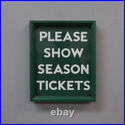 Original Antique Vintage Season Tickets Southern Rail Enamel Sign Advertising BR