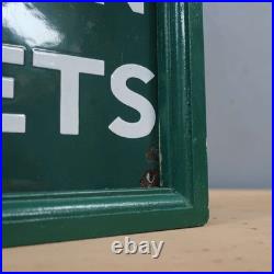 Original Antique Vintage Season Tickets Southern Rail Enamel Sign Advertising BR