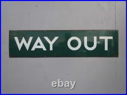 Original Antique Vintage WAY OUT BR Southern Rail Enamel Sign Advertising