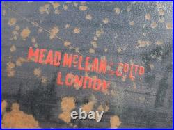 Original Antique Vintage WAY OUT BR Southern Rail Enamel Sign Advertising