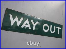 Original Antique Vintage WAY OUT BR Southern Rail Enamel Sign Advertising