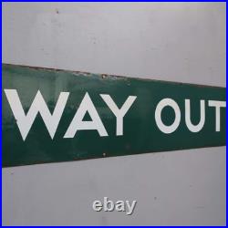 Original Antique Vintage WAY OUT BR Southern Rail Enamel Sign Advertising