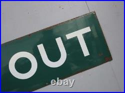 Original Antique Vintage WAY OUT BR Southern Rail Enamel Sign Advertising
