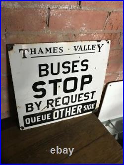 Original Bus Stop Enamel Sign
