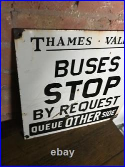 Original Bus Stop Enamel Sign