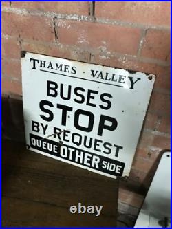 Original Bus Stop Enamel Sign