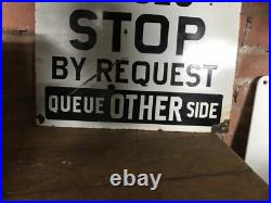 Original Bus Stop Enamel Sign