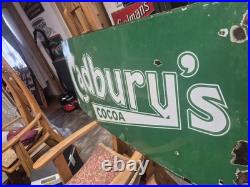 Original Cadbury Cocoa Enamel Sign Vintage Advertising