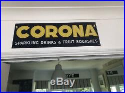 Original Corona Enamel Sign Vintage