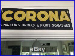 Original Corona Enamel Sign Vintage