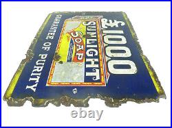Original Enamel Sign Advertising Sunlight Soap 20 x 15 Inch Smaller Version