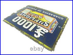 Original Enamel Sign Advertising Sunlight Soap 20 x 15 Inch Smaller Version