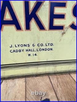 Original Enamel Sign BY APPOINTMENT TO H. M THE KING Lyons Cakes & Co London