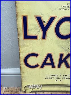 Original Enamel Sign BY APPOINTMENT TO H. M THE KING Lyons Cakes & Co London