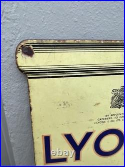 Original Enamel Sign BY APPOINTMENT TO H. M THE KING Lyons Cakes & Co London