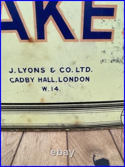 Original Enamel Sign BY APPOINTMENT TO H. M THE KING Lyons Cakes & Co London