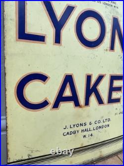 Original Enamel Sign BY APPOINTMENT TO H. M THE KING Lyons Cakes & Co London