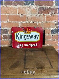 Original Enamel Sign Bristol Tipped Kingsway Cigarettes Advertising Sign