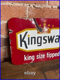 Original Enamel Sign Bristol Tipped Kingsway Cigarettes Advertising Sign