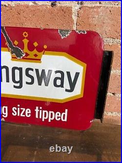 Original Enamel Sign Bristol Tipped Kingsway Cigarettes Advertising Sign