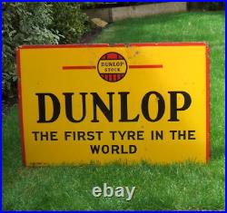 Original Enamel Sign DUNLOP The First Tyre in the World Like Avon Michelin etc