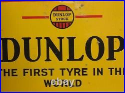 Original Enamel Sign DUNLOP The First Tyre in the World Like Avon Michelin etc