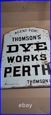 Original Enamel Sign, Thompson's Dye Works, Perth Scotland