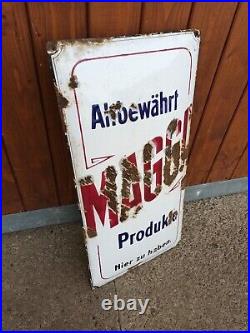 Original Enamel Sign Tried and True MAGGI Products Hier For Have Enamel Tin Sign