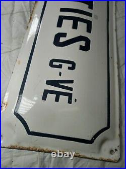 Original Enamel Sign, street Sign, Indian, Asian, very Nice