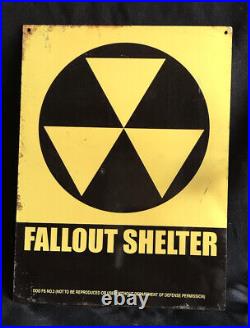 Original Enamel Vintage Fall Out Shelter Sign