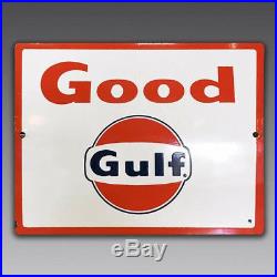 Original Good Gulf vintage enamel sign