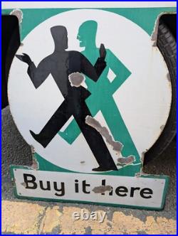 Original Karpol Enamel Advertising Sign Vintage