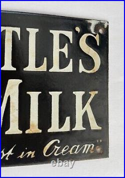 Original Nestle's Swiss Milk Enamel Advertising Sign