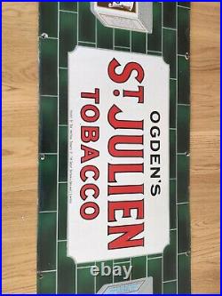 Original Ogdens St Julien Tobacco Enamel Sign Large Rare/Vintage/Antique