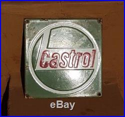 Original Old Vintage Rare Castrol Motor Oil Ad Round Porcelain Enamel Sign Board