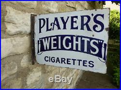 Original Players Weights Vintage Double Sided Enamel Sign
