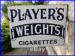 Original Players Weights Vintage Double Sided Enamel Sign