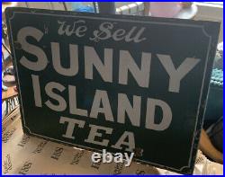 Original Rare Vintage Enamel sign Sunny Island Tea