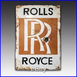 Original Rolls Royce vintage enamel sign